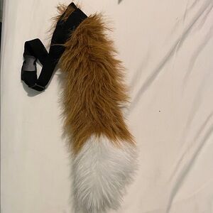 Faux Fur Tail with Black Strap